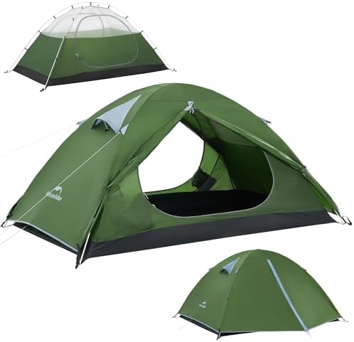 Naturehike Bleik-A 2-3 Person Camping Tent, Waterproof Double Layer Lightweight Backpacking Tents for Camping