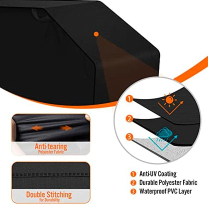 iCOVER 36 inch Griddle Cover for Blackstone, 600D Heavy Duty Waterproof Flat Top Grill Covers for 36" Grills 1554 1825 for Weber 36” Griddles with Support Pole