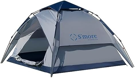 S'more Tirami Instant Setup Camping Tent, Dome Tent Included Rainfly Blocks Wind & Rain, Lightweight and Easy Set Up Outdoor Tent, 1/2 Person Quick Pop Up Tent Great for Hiking, Backing