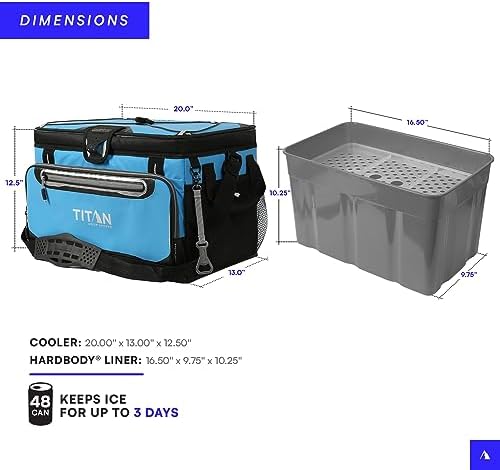 Titan Zipperless HardBody Cooler, Keeps Ice 2 Days