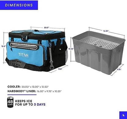 Titan Zipperless HardBody Cooler, Keeps Ice 2 Days