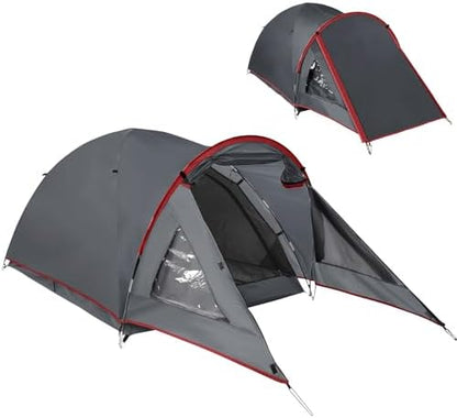 2/4 Person Camping Tent with Porch, Lightweight Waterproof Tent Easy Setup