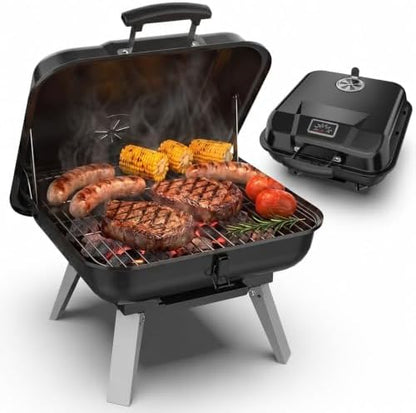 Portable Charcoal Grill, Small Foldable Outdoor Camping Tabletop BBQ Grill