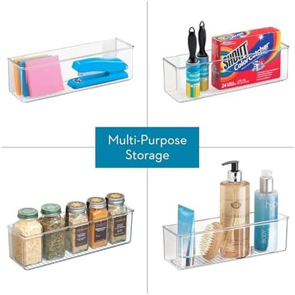 iDesign Adhesive Organizer Bin, Set of 2, Clear
