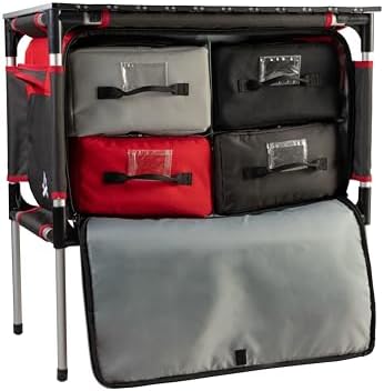 Camp Chef Sherpa Camp Table & Organizer, 27x17 in., Brick
