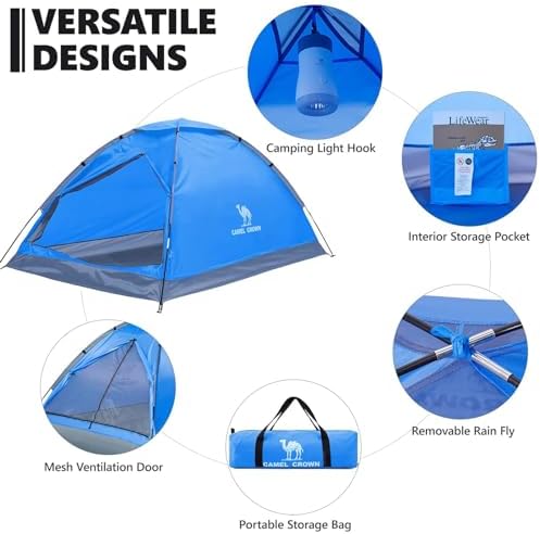 CAMEL CROWN Tents for Camping 2/3/4/5 Person Camping Dome Tent, Waterproof,Spacious, Lightweight Portable Backpacking Tent for Outdoor Camping/Hiking
