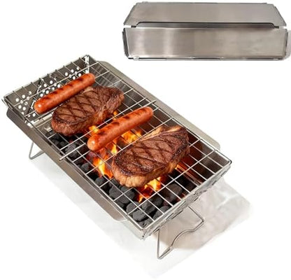 Charmline 16x9 in Small Portable Charcoal Grill, Small Fire Pit