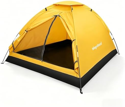 1-2 Person Camping Tent, Easy Manual Setup Dome Tent, Waterproof Windproof Lightweight Backpacking Tent with Breathable Mesh for Hiking, Outdoor Travel & Beach