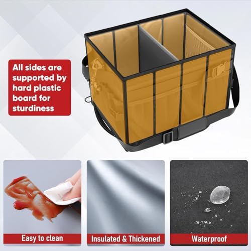 FANGSUN Grill Caddy with Lid, Foldable BBQ Caddy with Paper Towel Holder
