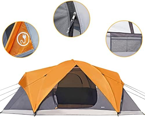 Amazon Basics Camping Tent, 3-Season Dome Design with Rainfly