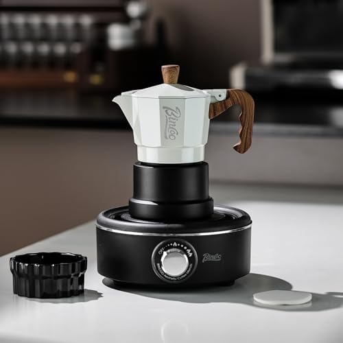 Bincoo Three Valve Espresso Maker Stovetop,Camping Moka Pot 2 Cup/120ML,Stove Top Espresso Italian Coffee Maker