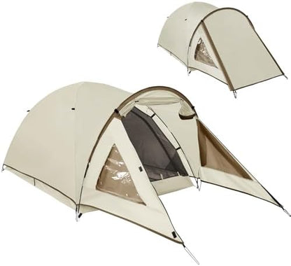 2/4 Person Camping Tent with Porch, Lightweight Waterproof Tent Easy Setup