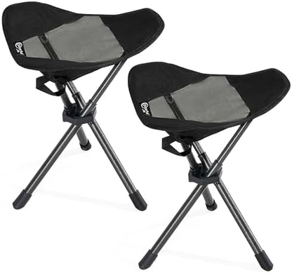 Portal 2 Pack Tall Folding Tripod Stool Portable Tripod Chair for Outdoor Camping