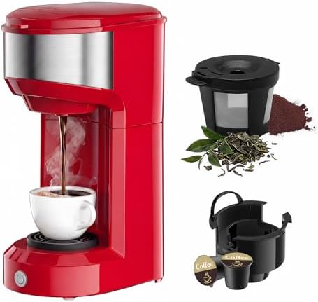 Single Serve Coffee Maker, Small K Pod&Ground Coffee Machine