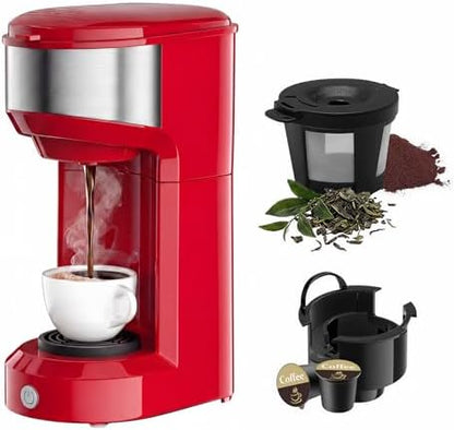 Single Serve Coffee Maker, Small K Pod&Ground Coffee Machine