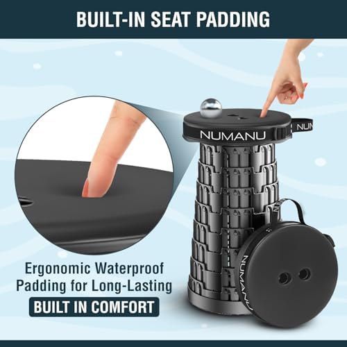 NUMANU Padded Collapsible Stool for Adults 2-Pack, Folding Seat, 620 lbs