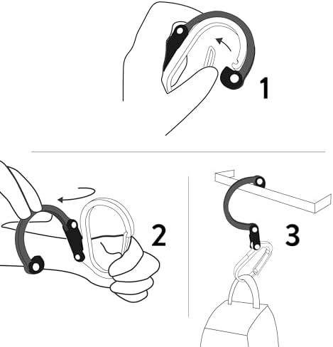 GEAR AID HEROCLIP (Large) Carabiner Gear Clip and Hook for Hanging Heavy Duty Items, Camping Backpacks, Suitcases, Kayaks, Bicycles and More