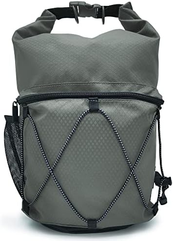 Waterproof Roll Top Pet Dog Food Travel Organizer Storage Bag Trash Bag Dispenser for Trips Outdoor Camping Free 350ml Portable Folding Bowl, 30 Cups / 10 lbs Large