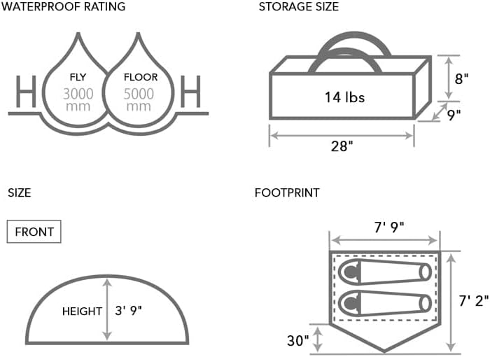 DOD Wagaya 1Pull Tent - 2 Person Breathable Polycotton Inner Tent - Waterproof Instant Setup Dome Camping Tent with Enclosed Awning - Easy Pop Up - Tan