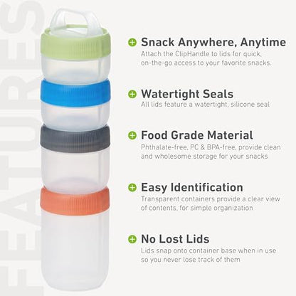 humangear STAX Stackable Containers, Small, Spectrum