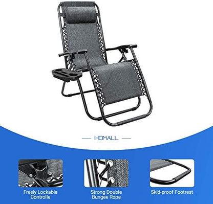Homall Zero Gravity Chair Adjustable Folding Lawn Lounge Chairs