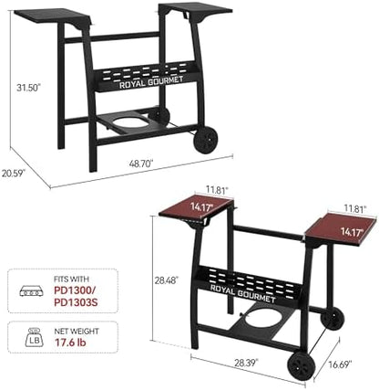 PD1300T Tabletop Griddle Stand with Basket Black