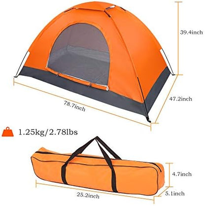 Camping Tent, Waterproof & Windproof Camping Dome Tent Automatic Pop Up Quick Shelter with Portable Carry Bag for Outdoor Hiking