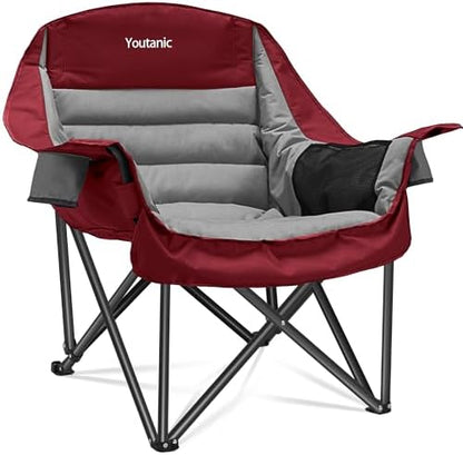 Youtanic Oversized Camping Chair, Portable Folding Camping Chairs