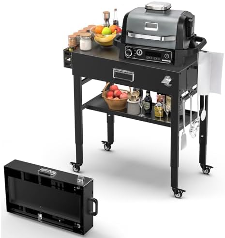 Quick-Fold Grill Cart for Ninja Woodfire & Blackstone