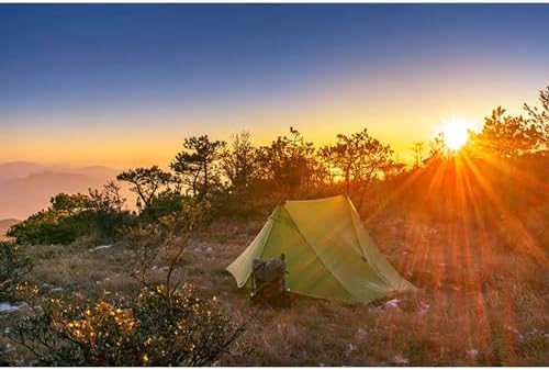 3FULGEAR Lanshan 2 Pro Tent 2 Person Ultralight Camping Tent, 3/4 Season Professional 20D Silnylon Rodless Tent for Camping, Climbing, Hiking