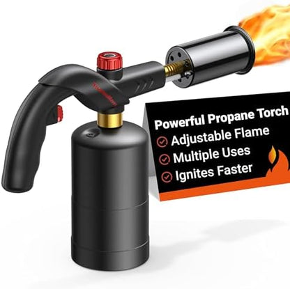 ThermoMaven Propane Torch Gun, Adjustable Cooking Torch Lighter, Black