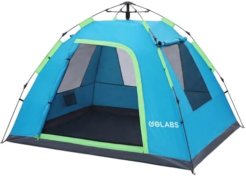 Golabs Pop Up Camping Tent for 2/3 Person, Quick Setup by Pre-Attached Pole