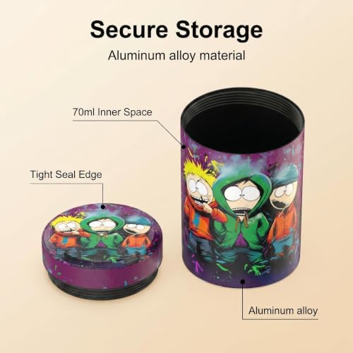 Aluminum Storage Jar Portable Airtight Smell Proof Container Bottle Multipurpose Storage Container for Spices, Coffee & Teas 70ml (Green)