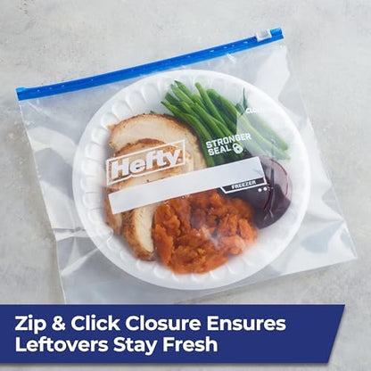 Hefty Slider Freezer Bags, Gallon Size, 25 Count (Pack of 9), 225 Total