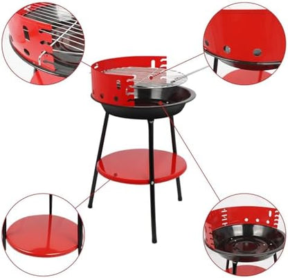 14-Inch Portable Charcoal Grill for Outdoor Cooking, Picnic & Camping