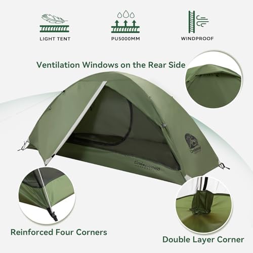 1/2/3/4 Person Lightweight Backpacking Tent, Waterproof Camping Hiking Tent