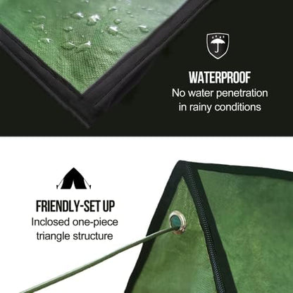 LYN Extra Large Zipper Reusable Survival Emergency Shelter Tent,Thermal Waterproof Fireproof Lightweight Bugout, with Paracord✚Stake for Camping,First Aid,Hiking&Bushcraft