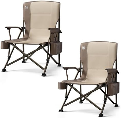TIMBER RIDGE Oversized Folding Camping Chair High Back 500lbs