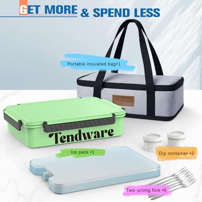 Chilled Portable Snackle Box Container with Ice Pack, Beach Essentials for Summer, Divided Serving Tray with Insulated Bag for 8+ Hrs Cooling, Snack Containers for Road Trip Charcuterie Snack Picnic