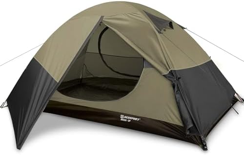 Bessport Camping Tent 1/2 Person Tent Waterproof Two Doors Backpacking Tent Easy Setup Lightweight for Outdoor, Hiking Mountaineering Travel