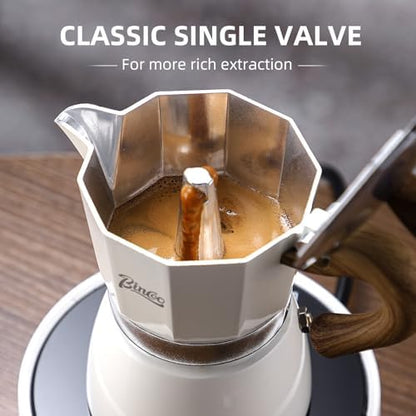 Espresso Maker Stovetop,Camping Moka Pot 2 Cup/120ML,Stove Top Espresso Italian Coffee Maker,Easy to Use (Black)