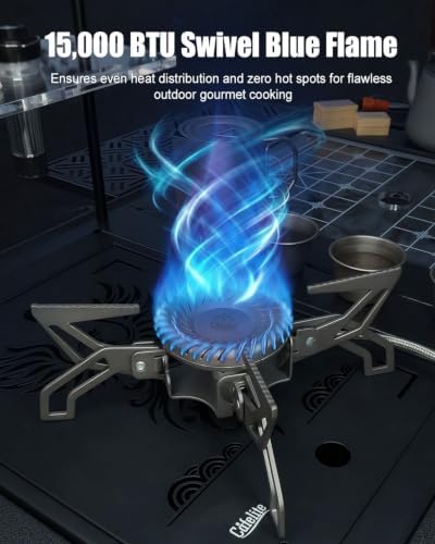 15000 BTUs Matte Mecha Gas Stove Portable Collapsible Camping Fire Burner