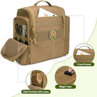 HODRANT Large Tactical Camping Kitchen Organizer for BBQ Cooking Essentials