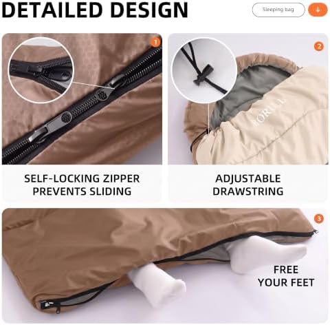 Lightweight Sleeping Bags for Adults & Kids, Backpacking & Scouts, Compact