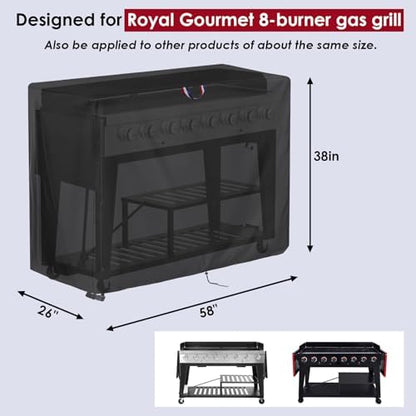 58 inch Grill Cover for Royal-Gourme-t 8-Burner Gas Grill