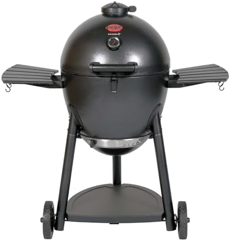 Char-Griller® AKORN® Kamado Charcoal Grill and Smoker with Cast Iron Grates, Warming Rack and Locking Lid with 445 Cooking Square Inches in Graphite, Model E16620