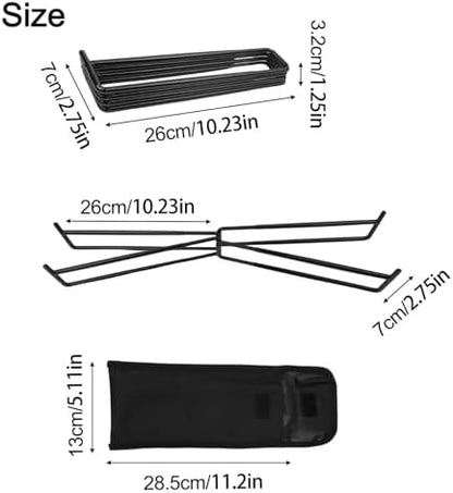 Foldable Iron Cooler Stand 26x7cm Portable Compact