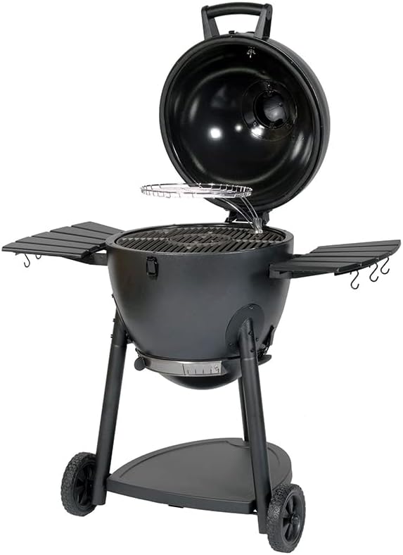 Char-Griller® AKORN® Kamado Charcoal Grill and Smoker with Cast Iron Grates, Warming Rack and Locking Lid with 445 Cooking Square Inches in Graphite, Model E16620