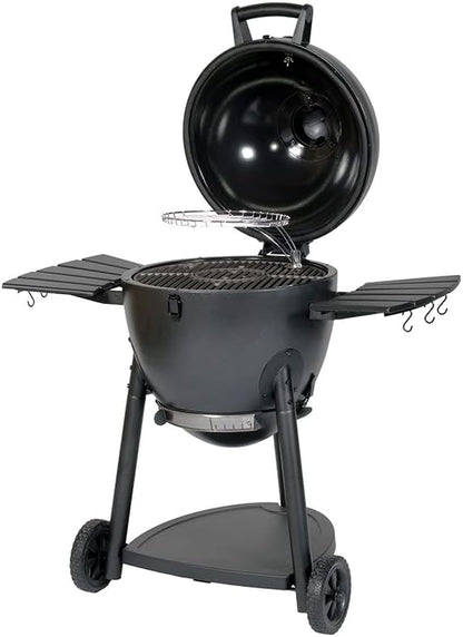 Char-Griller® AKORN® Kamado Charcoal Grill and Smoker with Cast Iron Grates, Warming Rack and Locking Lid with 445 Cooking Square Inches in Graphite, Model E16620
