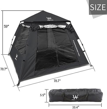 Camping Tent with Instant Setup, Waterproof Tent, 1-2 Person Easy Quick Setup Dome Family Tents for Camping